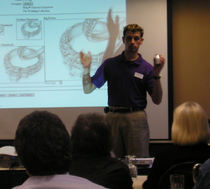 Matthew Perosi giving a seminar on jewelry ecommerce in 2005