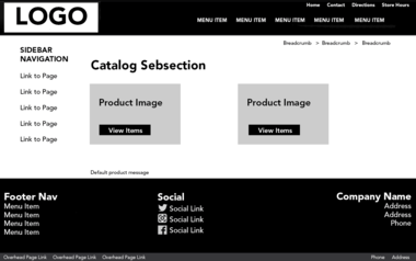 Framework of the jewelry ecommerce page when using the Jasper jewellery website design templates