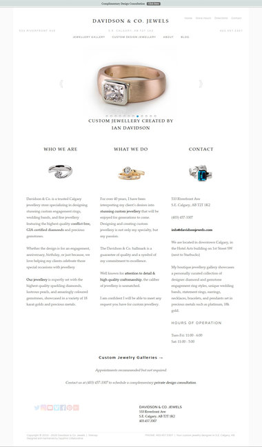 Example Jewelry Website Design using Beloved Theme